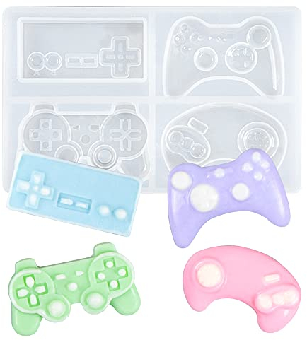 Game Controller Silicone Mold Chocolate Bar Hard Candy Fondant Cupcake Topper Ice Cubes Resin Epoxy Casting Candle Mini Soap Jewelry Making