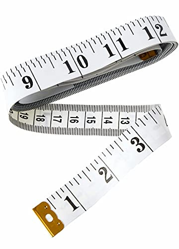 Flexible Dual Sided Measuring Tape - Perfect to Measure Body - Sewing Tape/Ruler - Fitness Journey - Measures up to 60 Inches or 150 Centimetres