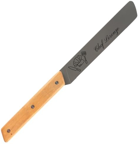 Ocadeau Cuchillo para mantequilla grabado - Espátula de acero inoxidable con mango de madera personalizado - Texto grabado en este cuchillo para mantequilla personalizable