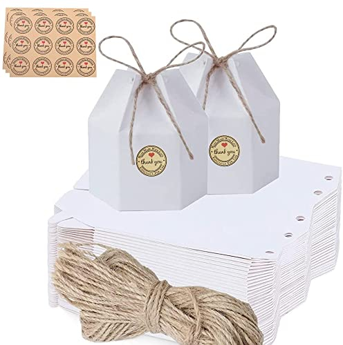 Aieraczy Mini Schachteln, 30 Stück kleine geschenkboxen, kleine Geschenkschachtel Taufe, Karton Geschenkbox, Pralinenschachtel Leer zum Befüllen für Geburtstag Taufe Hochzeit, Weiß