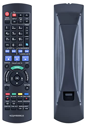 GOUYESHO N2QAYB000616 Télécommande de Rechange Compatible avec Panasonic pour Blu-Ray Disc Recorder IR6 DMR-BST700 DMR-BST700EG DMR-BWT700EC DMR-BST701 DMR-BST800 DMR-BWT800 DMRBST700 DMRBST800