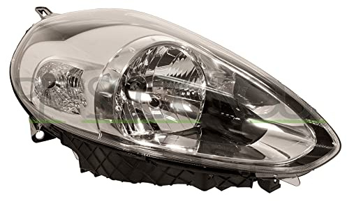 PRASCO FT3444903 FANALE PROIETTORE ANTERIORE DESTRO (LATO PASSEGGERO) H4 CON MOTORE ELETTRICO SPECIFICO PER GRANDE PUNTO DAL 2012 AL 2017. PARABOLA CROMATA. ANCHE PER MODELLO PUNTO EVO 2009-2012.