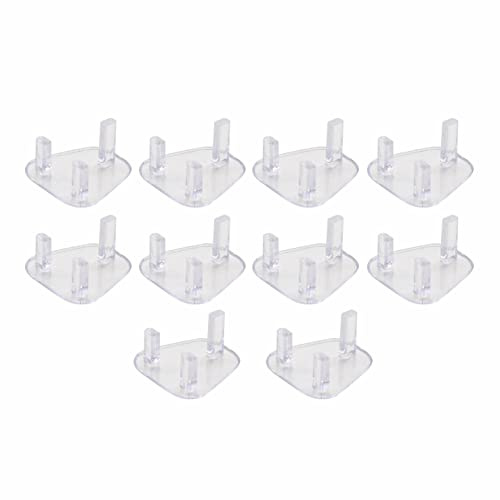 SUL Baby Safety Plug Socket Covers, Wall Plug Covers for Children, Tight Fit Child Safety Electrical Outlet Socket Protectors Plug Covers for Indoor and Outdoor Use – Pack of 10 (Clear)