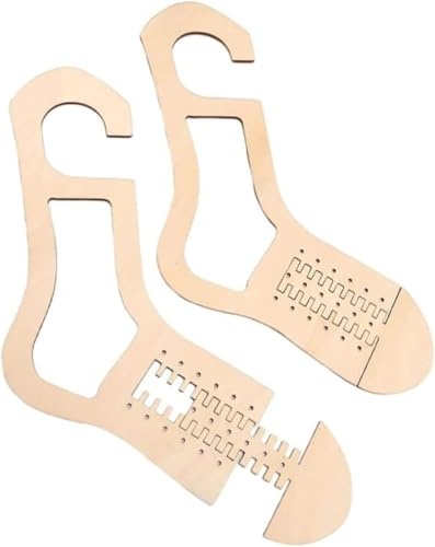 LATRAT Sockenbretter Set Sockenbretter Holz Sockenblocker, Sockenblocker Keilrahmen Display Handstricken Form Weben Garn Handwerk - Hohles Muster