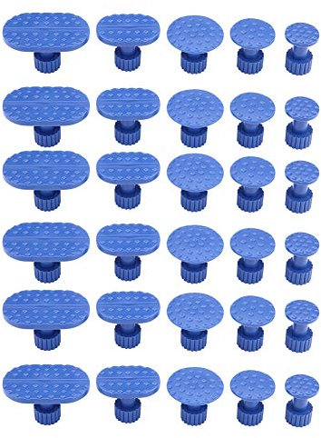 VOBOR Dent Puller Tabs, 30Pcs Glue Pulling Tabs Blue Nylon Paintless Dent Puller Kit Car Repair Dent Removal Tools