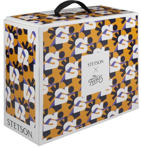 Stetson X The Feebles Hattlåda Damer/Herrar - Made in Germany hattask Höst Vår Vinter Sommar Sommar-Vinter - One Size orange