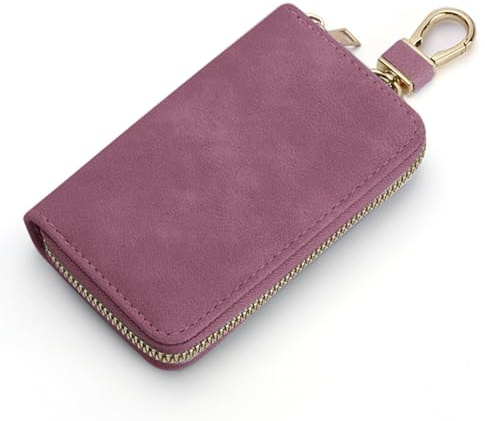 Forreen Etui à Clés en Cuir, Porte Cle Voiture Portable Grande Capacité Imperméable Pas Facile à Tomber Etuis Porte-Clés Multifonctionnel Porte-Clé Voiture pour Hommes,Femmes