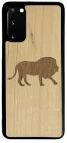 EnoWood Custodia protettiva per smartphone Samsung Galaxy S legno massello lavorata artigianalmente - Lion - Galaxy S Enowood20 - Fascino