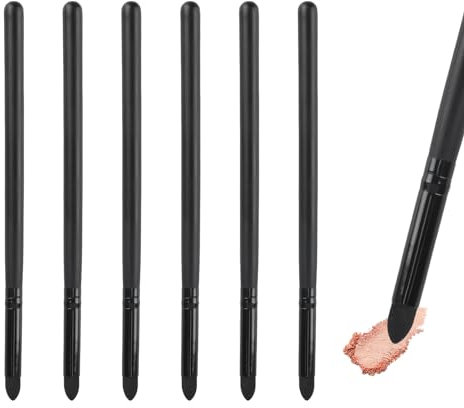 6PCS Eyeliner Smudge Brush,Eyeshadow Eyeliner Blending Kit Sponge Brush Stick Great Reusable Makeup Tool for Eyeliner Eyebrow Eye Shadow Women Girls for Pros & Beginners