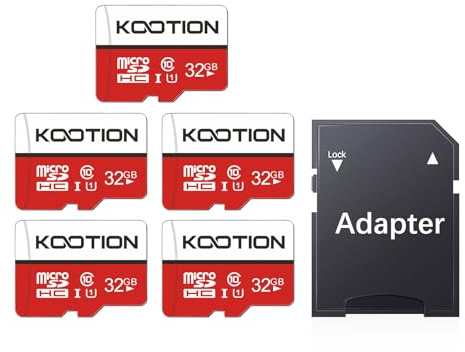 KOOTION 32GB Micro SD Card 5 Pack, Class 10 MicroSDHC Flash Memory Card with Adapter UHS-I, Full HD, C10 TF Card for Smartphone