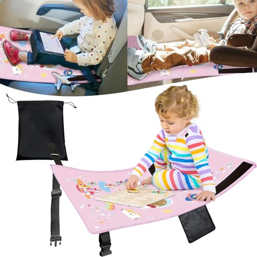 panemy Sitförlängning för barn, barnflygplan, fotstöd, flygplan, flyggadgets, resesäng för barn, hopfällbart flygplan, fotstöd för korta flygresor (rosa)