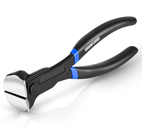 GINWORD 7 Inch Nail Puller, Nail Remover Tool, End Cutting Pliers, Carpenter Tools, Nail Pulling Pliers, End Nippers, Nippers Tool for Pulling Nails and Cutting Wires