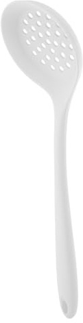 Garneck Schiumarola in Silicone Bianco, Cucchiai in Silicone per Cucinare, Flessibile e Antiaderente per Pentole Antiaderenti e Hot Pot