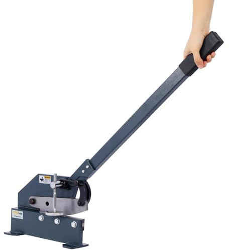 Metal Shears, Heavy-Duty Sheet Metal Cutter for Industrial Use, Hand Plate Shear, High Carbon Steel Blade, Effortless Cutting, Shrinker Stretcher Compatible, Workbench Mountable (8-Inch)