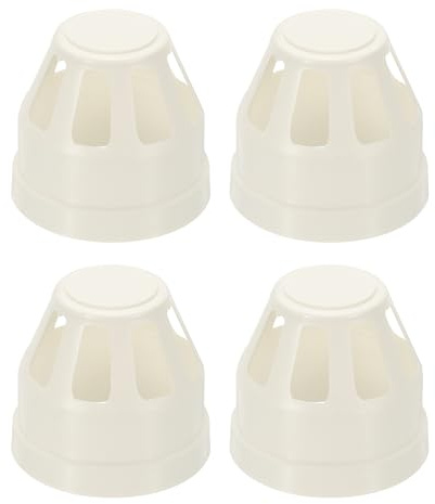 PATIKIL 4 Pcs PVC Drain Pipe Vent Cap, 2 Inch Vent Pipe End Cap Cover Roof Air Vent Round Chimney Caps Air Vent Covers for DWV Pipe Fitting Ventilation Exhaust Systems, White