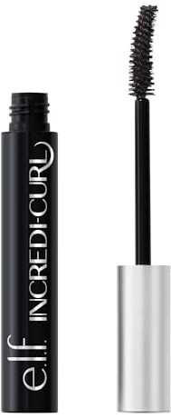 e.l.f. Incredi-Curl Mascara, långvarig volymgivande mascara för ultrahöjda och böjda ögonfransar, anti-smetning, vegansk och djurfri, mjuk svart
