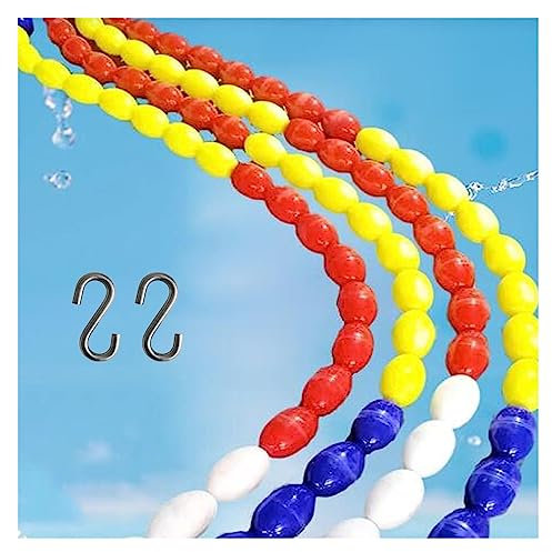 Professional Swimming Pool Lane Divider Rope - Durable PE Plastic Floating Line for Deep & Shallow Ends, 12ft/3.7m, Distinguishes Between Waters - Ideal for Competitive Swimming
