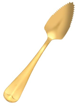 Dayysiuy Stainless Steel Spoon - Serrated Utensil for Scooping - Stainless Steel Serving Spoons,for Fruit Dessert Salad Breakfast Snack Digging