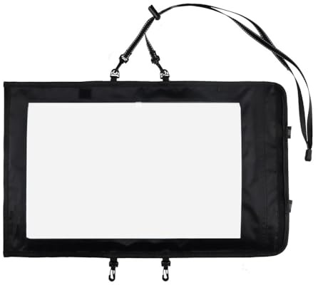 Lawnoval Bolsa impermeable plegable transparente para almacenamiento de mapas, bolsa seca para senderismo y caminar, color negro