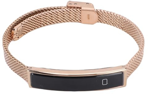 Oreilet Pulsera Inteligente, Rastreador Ejercicios Actividad a Prueba Agua con Obturador Remoto Teléfono BT, Aplicación, Contador Pasos, Costo Calorías y Múltiples Modos Deportivos (Gold)