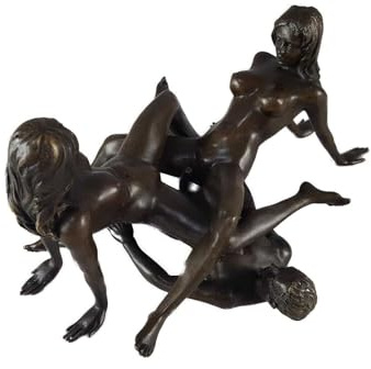 vianmo Bronzeskulptur Bronzefigur Erotik Erotische Bronzegruppe (Dreier)