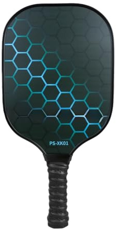 NiuLumea Peak - Set di racchette da pickleball con nucleo a nido d'ape e assorbimento degli urti in fibra di vetro, 2 racchette + 4 palline + borsa per il trasporto, 210 g ciascuna, uso interno ed