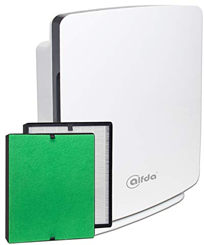 alfda ALR550 Comfort Luftreiniger mit 2-stufigem HEPA-Filter, entfernt 99,95% der Pollen, Staub, Viren, Aerosole, Schimmel,... aus der Raumluft, für Allergiker, max. 95 m²