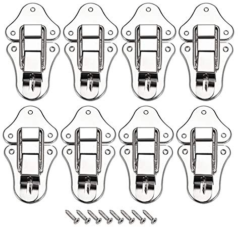 sourcing map 8 Sätze Kasten Verschluss Bronze Koffer Kiste Haspe mit Schrauben 95mm x 52mm DE de