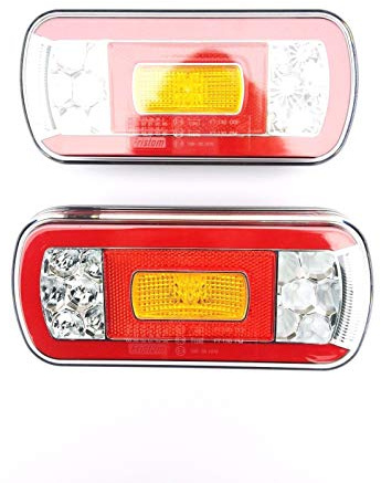 2x Rückleuchte LED 220x100x50 5PIN Bajonet Anhänger Trailer Wohnwagen LKW SET