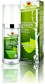 Naturherz natürlich straffende Augencreme für sensible Haut, vegane Naturkosmetik ohne Zusätze, keine Füllstoffe, Tagescreme & Anti Aging, Feuchtigkeitscreme gegen Fältchen, 30ml, Made in Germany