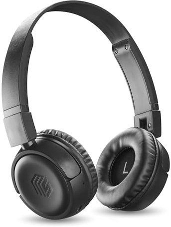 Music Sound - VIBED – Cuffia Bluetooth con Padiglioni Girevoli e Pieghevoli – Archetto imbottito per Massimo Comfort di Utilizzo – Play Time 35 Ore – Nero