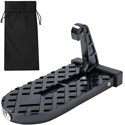 QIMEI-SHOP Auto Pedal Türstufe Klappleiter Auto Türpedal mit Sicherheitshammer für Einfachen Zugang zur Autodachspitze Dachzahnstange SUV Jeep RV Unterstützt bis zu 180 kg