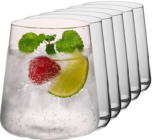 IMPERIAL glass Drickglas av glas 370 ml (max. 450 ml) set i 6 delar vattenglas juiceglas whiskyglas gingglas