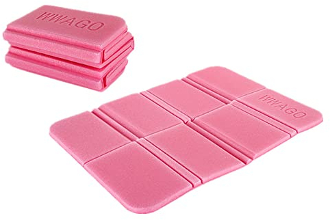 2er Thermo Sitzkissen Outdoor faltbar, Sitzunterlage Outdoor Kinder Sitzmatte, wasserdicht Spielplatz Matte, Wander Jagd Zubehör Garten Stadion Hunting Camping (pink/pink)