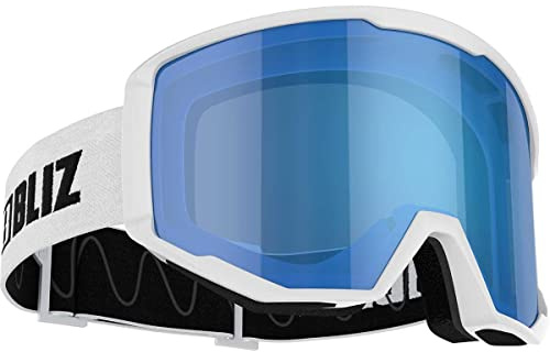 Bliz Skibrille Spark, White-Smoke w Blue Multi
