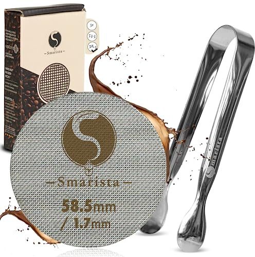 SMARISTA® Puck Screen 58.5mm - Mit Barista Clamp für einfache Reinigung - Espresso Sieb für Siebträger - 1.7mm dick, 150μm - Troubleshooting GUIDE