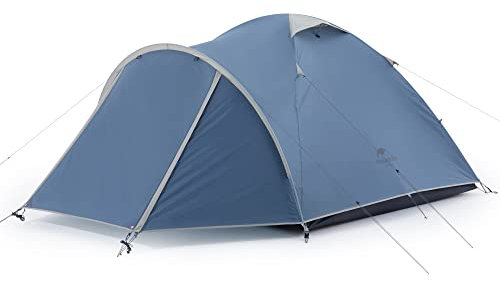 Naturehike P-PLUS Tenda a Cupola per Famiglie Ultraleggera da Esterno 3-4 Persone Tenda da Campeggio con palo in Alluminio 3-4 Stagioni Ventilazione Impermeabile per Escursioni all'aperto (Blu)