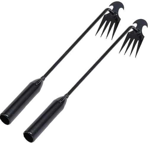 Samlomi Edelstahl Unkrautstecher Gartengeräte,2 Pack 40cm Fugenreiniger Unkraut, Gartenwerkzeug, Unkraut Entferner Gerät Keine Installation