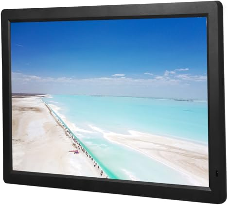 32-Zoll-HD-Digital-Bilderrahmen, 178°-Ultraweitwinkel-IPS-Bildschirm, Kalenderuhr, Stereoton, Plug-and-Play, Fernbedienung, Timer, Hintergrundmusik, für den Heim- und