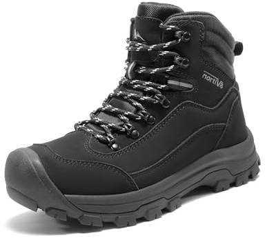 NORTIV 8 Waterproof Women's Hiking Boots,Size 6,Black,SNHB243W