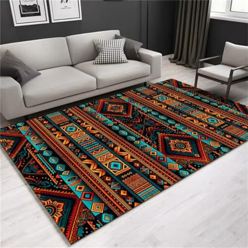 DJHWWD Teppich Nach Maß toiletten Teppich Retro-marokkanischer Wohnzimmerteppich, verschleißfester Teppich im Ethno-Stil 70x140CM Farbe bodenschutzmatte Teppich