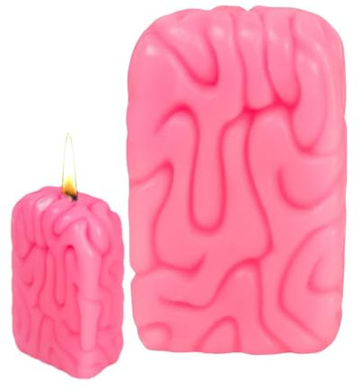 Halloween-Kerze, Duftkerze, Halloween-Gehirnkerze für Zuhause, dekorative, langlebige Stressabbau-Kerze für Tisch, Schreibtisch, Gag und Freunde