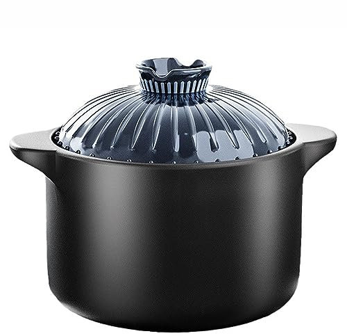 CRBUDY Casseruola in Ceramica con Coperchio Adatta al Forno, casseruola Rotonda, pirofile Profonde per Forno con coperchi per cene, pirofila Rotonda con Coperchio, Stile fattori