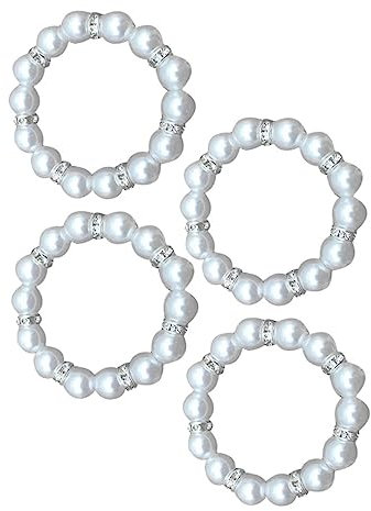 Amosfun 4 Stücke Handgemachte Serviette Schnalle Elastische Serviette Serviette für Abendessen Hochzeit Party Dekorative Serviette Verschlüsse