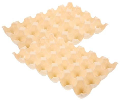 Cartón de Huevos Reutilizable Pp Beige 2 Piezas para Refrigerador | Rejillas Diseño de Ranura, Apilable y Compacto, Contenedor de Huevos que Protege y No se Deforma