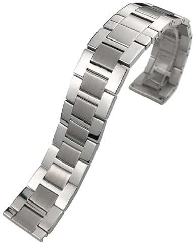SRDRK 20 mm feines Edelstahl-Armband, für Cartier Tank Solo Santos Armbänder Herren Damen, solides Uhrenarmband-Zubehör(20mm)