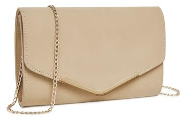 Miss Lulu Clutch Damen Abendtasche Elegante Kettentasche Damen Tasche Clutch Bag Handtasche Hochzeit Umhängetasche Mädchen klein Umhängetasche