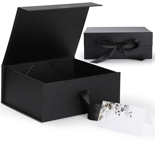 Geschenkbox,GeeRic Verpackungswelt Geschenk-Box mit Deckel 22 * 16 * 8.8cm Premium Geschenkbox mit Magnetverschluss und Geschenkband für Feiertage Hochzeit
