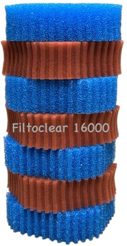 Koi- und Bonsaipark Herdecke KH Ersatzschwamm Set für Filtoclear 16000 Teichfilter Filterschwämme 4X blau/ 3X rot passend für Oase Filter Komplettset Wasseraufbereitung Filterschwamm Ersatzschwämme