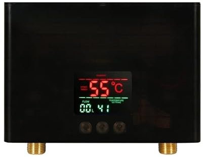 Scaldabagno per bagno Riscaldatore di acqua senza serbatoio Scaldabagno a gas naturale da cucina Riscaldatore di acqua elettrico a parete Display LCD della temperatura con telecomando Installazione in